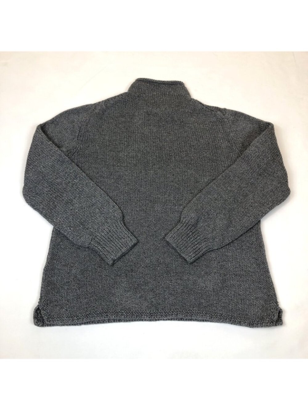 QUAKER MARINE SUPPLY Mens Fishermans Rollneck Gray Cotton Sweater Size XL - Picture 6 of 8